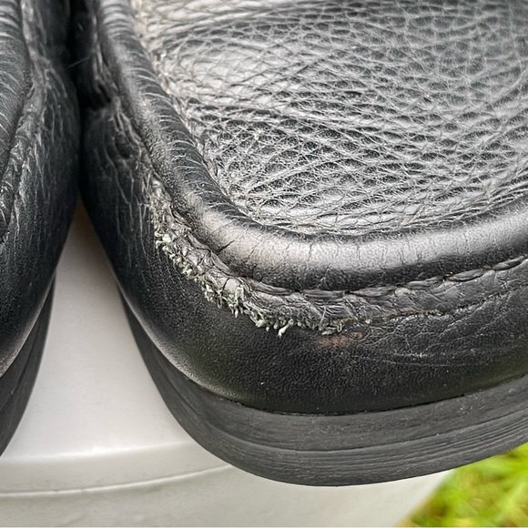 Clarks Stinson Lo Shoes Mens 13 M Black Leather Mocs Lace up Casual Comfort - Picture 8 of 15